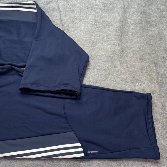 Utah Jazz Adidas Sweatpants Blue White Men 2XL 31" ClimaWarm Fleece Straight - Picture 2 of 9